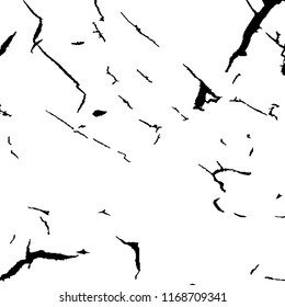 Monochrome Grunge Pattern. Abstract Black and White Texture with Scratched Lines, Spots and Blobs for Card, Print, Mobile Applications. Retro Rough Halftone Background with Different Elements.