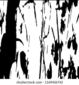 Monochrome Grunge Pattern. Abstract Black and White Texture with Scratched Lines, Spots and Blobs for Print, Card, Banner. Vintage Rough Halftone Pattern with Different Elements.