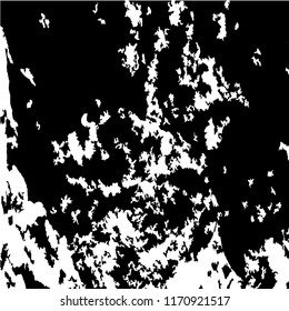 Monochrome Grunge Pattern. Abstract Black and White Texture with Scratched Lines, Spots and Blobs for Banner, Card, Wallpaper. Retro Rough Halftone Pattern with Different Elements.