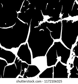 Monochrome Grunge Pattern. Abstract Black and White Texture with Scratched Lines, Spots and Blobs for Web Applications, Wallpaper, Print. Retro Rough Halftone Background with Different Elements.