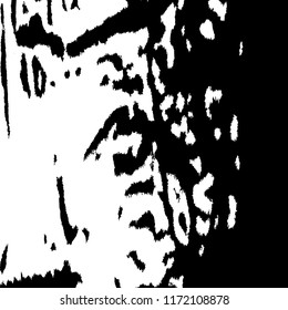 Monochrome Grunge Pattern. Abstract Black and White Texture with Scratched Lines, Spots and Blobs for Web Applications, Banner, Card. Retro Rough Halftone Pattern with Different Elements.