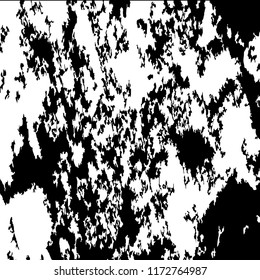 Monochrome Grunge Pattern. Abstract Black and White Texture with Scratched Lines, Spots and Blobs for Wallpaper, Print, Card. Retro Rough Halftone Background with Different Elements.