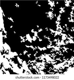 Monochrome Grunge Pattern. Abstract Black and White Texture with Scratched Lines, Spots and Blobs for Card, Print, Mobile Applications. Trendy Rough Halftone Pattern with Different Elements.