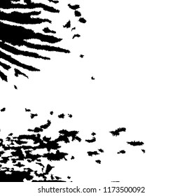 Monochrome Grunge Pattern. Abstract Black and White Texture with Scratched Lines, Spots and Blobs for Print, Card, Banner. Modern Rough Halftone Pattern with Different Elements.