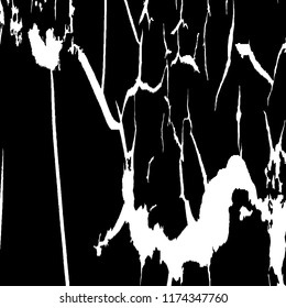 Monochrome Grunge Pattern. Abstract Black and White Texture with Scratched Lines, Spots and Blobs for Web Applications, Banner, Card. Vintage Rough Halftone Background with Different Elements.