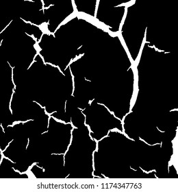 Monochrome Grunge Pattern. Abstract Black and White Texture with Scratched Lines, Spots and Blobs for Banner, Card, Wallpaper. Vintage Rough Halftone Pattern with Different Elements.