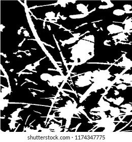 Monochrome Grunge Pattern. Abstract Black and White Texture with Scratched Lines, Spots and Blobs for Wallpaper, Print, Card. Retro Rough Halftone Pattern with Different Elements.