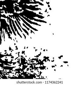 Monochrome Grunge Pattern. Abstract Black and White Texture with Scratched Lines, Spots and Blobs for Card, Print, Mobile Applications. Retro Rough Halftone Pattern with Different Elements.