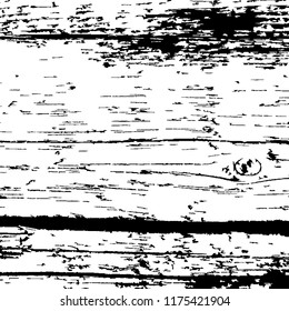Monochrome Grunge Pattern. Abstract Black and White Texture with Scratched Lines, Spots and Blobs for Print, Card, Banner. Vintage Rough Halftone Background with Different Elements.
