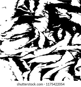 Monochrome Grunge Pattern. Abstract Black and White Texture with Scratched Lines, Spots and Blobs for Card, Print, Mobile Applications. Vintage Rough Halftone Background with Different Elements.
