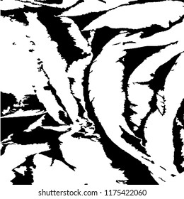 Monochrome Grunge Pattern. Abstract Black and White Texture with Scratched Lines, Spots and Blobs for Web Applications, Banner, Card. Vintage Rough Halftone Background with Different Elements.