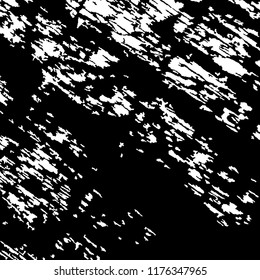 Monochrome Grunge Pattern. Abstract Black and White Texture with Scratched Lines, Spots and Blobs for Web Applications, Banner, Card. Vintage Rough Halftone Background with Different Elements.