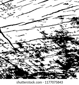 Monochrome Grunge Pattern. Abstract Black and White Texture with Scratched Lines, Spots and Blobs for Web Applications, Banner, Card. Modern Rough Halftone Pattern with Different Elements.
