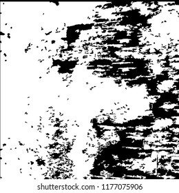 Monochrome Grunge Pattern. Abstract Black and White Texture with Scratched Lines, Spots and Blobs for Card, Print, Mobile Applications. Vintage Rough Halftone Background with Different Elements.