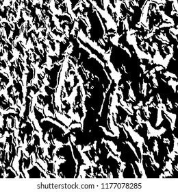 Monochrome Grunge Pattern. Abstract Black and White Texture with Scratched Lines, Spots and Blobs for Card, Print, Mobile Applications. Retro Rough Halftone Background with Different Elements.