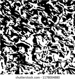 Monochrome Grunge Pattern. Abstract Black and White Texture with Scratched Lines, Spots and Blobs for Wallpaper, Print, Card. Retro Rough Halftone Background with Different Elements.