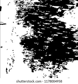 Monochrome Grunge Pattern. Abstract Black and White Texture with Scratched Lines, Spots and Blobs for Web Applications, Wallpaper, Print. Modern Rough Halftone Background with Different Elements.