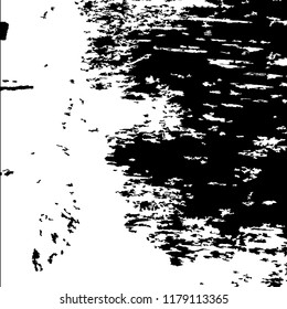Monochrome Grunge Pattern. Abstract Black and White Texture with Scratched Lines, Spots and Blobs for Web Applications, Banner, Card. Modern Rough Halftone Background with Different Elements.