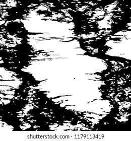 Monochrome Grunge Pattern. Abstract Black and White Texture with Scratched Lines, Spots and Blobs for Web Applications, Banner, Card. Retro Rough Halftone Pattern with Different Elements.
