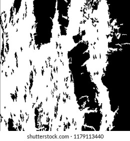 Monochrome Grunge Pattern. Abstract Black and White Texture with Scratched Lines, Spots and Blobs for Wallpaper, Print, Card. Vintage Rough Halftone Pattern with Different Elements.