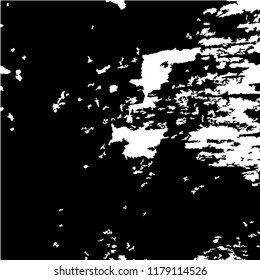 Monochrome Grunge Pattern. Abstract Black and White Texture with Scratched Lines, Spots and Blobs for Web Applications, Banner, Card. Trendy Rough Halftone Pattern with Different Elements.