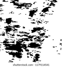 Monochrome Grunge Pattern. Abstract Black and White Texture with Scratched Lines, Spots and Blobs for Banner, Card, Wallpaper. Trendy Rough Halftone Background with Different Elements.