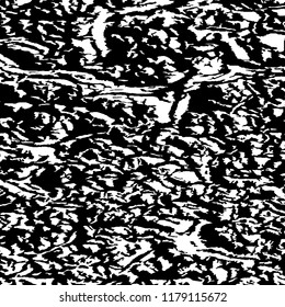 Monochrome Grunge Pattern. Abstract Black and White Texture with Scratched Lines, Spots and Blobs for Card, Print, Mobile Applications. Retro Rough Halftone Pattern with Different Elements.
