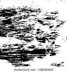 Monochrome Grunge Pattern. Abstract Black and White Texture with Scratched Lines, Spots and Blobs for Banner, Card, Wallpaper. Vintage Rough Halftone Pattern with Different Elements.