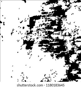 Monochrome Grunge Pattern. Abstract Black and White Texture with Scratched Lines, Spots and Blobs for Web Applications, Wallpaper, Print. Retro Rough Halftone Background with Different Elements.