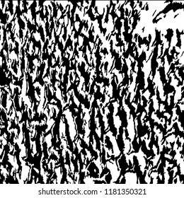Monochrome Grunge Pattern. Abstract Black and White Texture with Scratched Lines, Spots and Blobs for Banner, Card, Wallpaper. Vintage Rough Halftone Background with Different Elements.