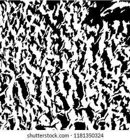 Monochrome Grunge Pattern. Abstract Black and White Texture with Scratched Lines, Spots and Blobs for Print, Card, Banner. Trendy Rough Halftone Background with Different Elements.
