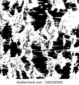 Monochrome Grunge Pattern. Abstract Black and White Texture with Scratched Lines, Spots and Blobs for Banner, Card, Wallpaper. Vintage Rough Halftone Background with Different Elements.
