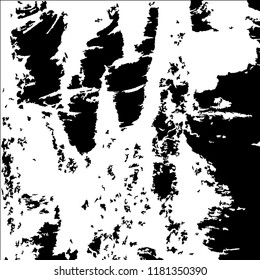 Monochrome Grunge Pattern. Abstract Black and White Texture with Scratched Lines, Spots and Blobs for Wallpaper, Print, Card. Modern Rough Halftone Pattern with Different Elements.