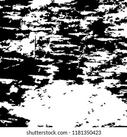 Monochrome Grunge Pattern. Abstract Black and White Texture with Scratched Lines, Spots and Blobs for Banner, Card, Wallpaper. Vintage Rough Halftone Background with Different Elements.