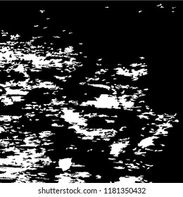 Monochrome Grunge Pattern. Abstract Black and White Texture with Scratched Lines, Spots and Blobs for Web Applications, Wallpaper, Print. Trendy Rough Halftone Pattern with Different Elements.