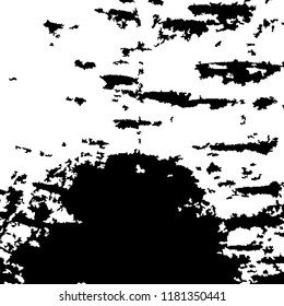 Monochrome Grunge Pattern. Abstract Black and White Texture with Scratched Lines, Spots and Blobs for Web Applications, Wallpaper, Print. Vintage Rough Halftone Pattern with Different Elements.