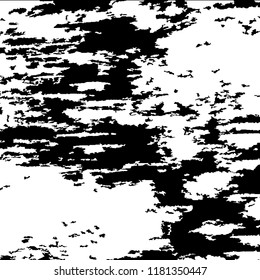 Monochrome Grunge Pattern. Abstract Black and White Texture with Scratched Lines, Spots and Blobs for Print, Card, Banner. Retro Rough Halftone Background with Different Elements.
