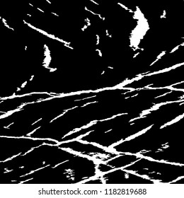 Monochrome Grunge Pattern. Abstract Black and White Texture with Scratched Lines, Spots and Blobs for Wallpaper, Print, Card. Vintage Rough Halftone Pattern with Different Elements.