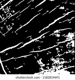 Monochrome Grunge Pattern. Abstract Black and White Texture with Scratched Lines, Spots and Blobs for Card, Print, Mobile Applications. Vintage Rough Halftone Pattern with Different Elements.
