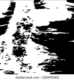 Monochrome Grunge Pattern. Abstract Black and White Texture with Scratched Lines, Spots and Blobs for Banner, Card, Wallpaper. Modern Rough Halftone Pattern with Different Elements.