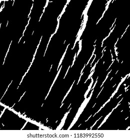 Monochrome Grunge Pattern. Abstract Black and White Texture with Scratched Lines, Spots and Blobs for Print, Card, Banner. Modern Rough Halftone Background with Different Elements.