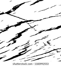 Monochrome Grunge Pattern. Abstract Black and White Texture with Scratched Lines, Spots and Blobs for Banner, Card, Wallpaper. Trendy Rough Halftone Background with Different Elements.