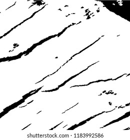 Monochrome Grunge Pattern. Abstract Black and White Texture with Scratched Lines, Spots and Blobs for Web Applications, Banner, Card. Vintage Rough Halftone Background with Different Elements.