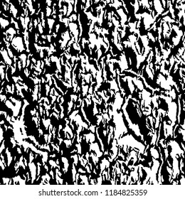 Monochrome Grunge Pattern. Abstract Black and White Texture with Scratched Lines, Spots and Blobs for Print, Card, Banner. Vintage Rough Halftone Background with Different Elements.