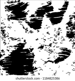 Monochrome Grunge Pattern. Abstract Black and White Texture with Scratched Lines, Spots and Blobs for Web Applications, Banner, Card. Modern Rough Halftone Background with Different Elements.