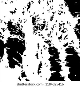 Monochrome Grunge Pattern. Abstract Black and White Texture with Scratched Lines, Spots and Blobs for Wallpaper, Print, Card. Retro Rough Halftone Pattern with Different Elements.