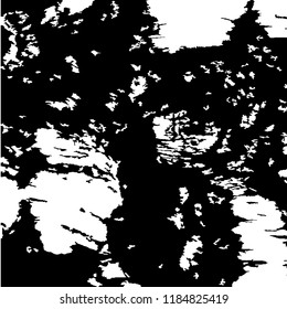 Monochrome Grunge Pattern. Abstract Black and White Texture with Scratched Lines, Spots and Blobs for Wallpaper, Print, Card. Retro Rough Halftone Pattern with Different Elements.
