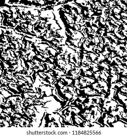Monochrome Grunge Pattern. Abstract Black and White Texture with Scratched Lines, Spots and Blobs for Card, Print, Mobile Applications. Vintage Rough Halftone Background with Different Elements.