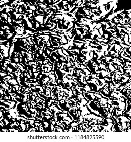 Monochrome Grunge Pattern. Abstract Black and White Texture with Scratched Lines, Spots and Blobs for Web Applications, Wallpaper, Print. Modern Rough Halftone Background with Different Elements.