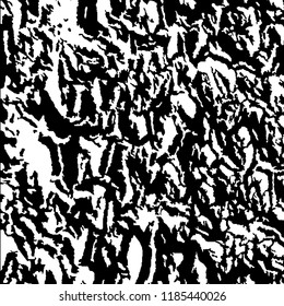 Monochrome Grunge Pattern. Abstract Black and White Texture with Scratched Lines, Spots and Blobs for Banner, Card, Wallpaper. Retro Rough Halftone Pattern with Different Elements.